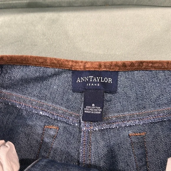 Ann Taylor Blue Jeans with Brown Accent size 6 - Picture 3 of 7